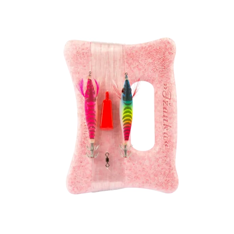 Lignjarica s dvije skosavica, motavilom Iž s najlonom, multicolor i roza skosavica, idealna za profesionalni i rekreativni ribolov. Gotov set za lov lignji.